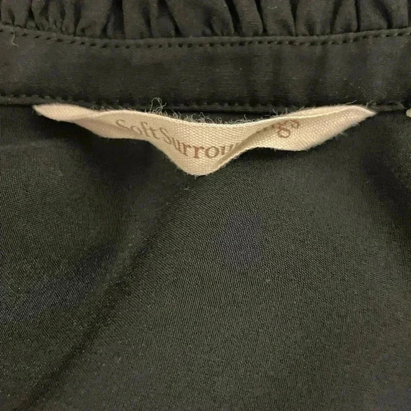 Soft Surroundings The Vivian Shirt Black long button down piecrust collar PLarge - Picture 6 of 7